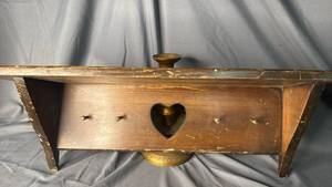 lot 411 image: Wood Heart Shelf -26 Width