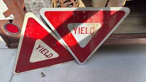 lot 429 image: Two Yield Signs