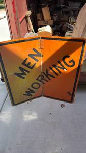 lot 430 image: Men Working Sign