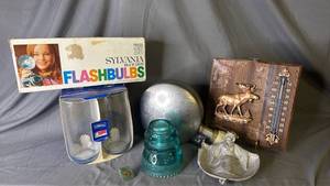 lot 457 image: CanteenInsulatorGlassesFlashbulbs and 700 Club Pin