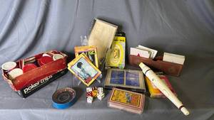 lot 460 image: Playing Cards, Poker Chips , Dice and more
