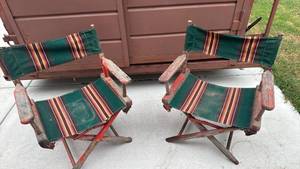 lot 488 image: Vintage Director Chairs - Need painting