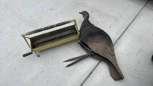 lot 493 image: vintage newspaper log roller and turkey