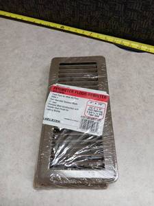 lot 1037 image: Showcase Metal Floor Register 4 x 10 Brown Steel