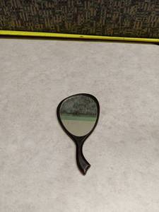 lot 1063 image: Miniature Hand Mirror with Black Handle