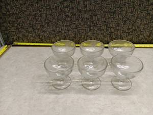 lot 1168 image: Set of 6 Glass Stemmed Dessert Bowls