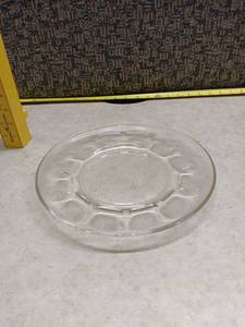 lot 1171 image: Clear Glass Deviled Egg Platter with 12 Egg Cups