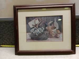 lot 1178 image: G. Rita Beuttel Framed Floral Still Life Painting