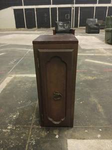 lot 1219 image: Certified Cabinet Tall Wood Storage Cabinet
