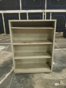 lot 1251 image: Metal Storage Shelving Unit 4-Shelf Bookcase
