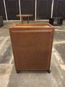 lot 1254 image: Wood Cabinet w Open Top & Handle