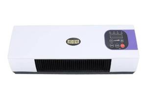 lot 735 image: Wall Mounted Heating Machine, Mini Nature Wind and Heating Wall Mounted Fan, Low Noise Touch Control Small Air Heater Machine for Indoor Outdoor - Retail $60