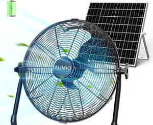 lot 755 image: Aumio 12 Solar Powered Floor Fan, Portable Rechargeable  - Retail $150