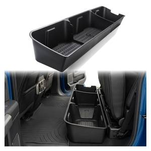 lot 764 image: MAXDOM Under Seat Storage Fit for (2015-2026) F150 SuperCrewCrew Cab (2017-2026) F250 F350 F450 F550 Super Duty Rear Underseat Organizer Box - Retail $70