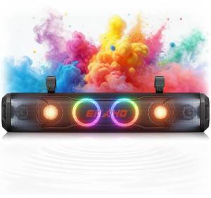 lot 767 image: Ehaho 26 UTV Sound Bar, Golf Cart Speaker Bluetooth with RGB Party Lights - Retail $200