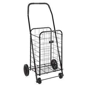 lot 797 image: DMI Folding Utility Cart with Wheels  90 lb Capacity  Lightweight Rolling Shopping and Laundry Cart with Carrying Case