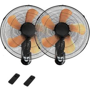 lot 805 image: TMWINGS 20 Inch Wall Mount Fan with Remote, Wall Oscillating Fan4400 CFM High Velocity Mounted Fan with 5 Blades, 3-Speed, Adjustable Tilt & Timer for Bedroom, Office, Warehouse, Garage - Retail $130