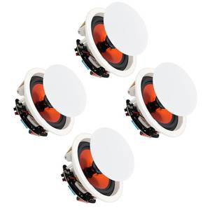 lot 811 image: STUDIOFINIX 8-Inch in-Ceiling Speakers, 800W Max Power Passive Flush-Mount Ceiling Speakers for Home Theater, Living Room, Office, Kitchen, Basement, Covered Patio (2 Pairs) - Retail $160