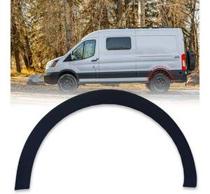 lot 823 image: Rear Left Fender flare Trim for Transit 150 250 350 350HD 2015-2025Deflector Wheel Arch Body Molding Accessories, Replace OEM # CK4Z61280K97AC, FO1790121, Matte Black, Driver Side - Retail $0