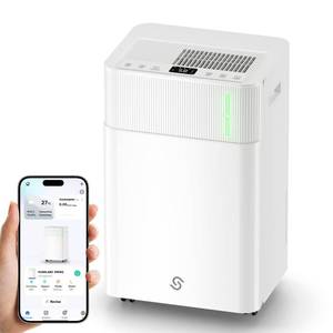 lot 832 image: HUMILABS 52 Pints Dehumidifier for Home, 4500 Sq. Ft Dehumidifier for Basement with Drain Hose, Smart APP Control, Ultra Quiet, Auto Defrost and 24HR Timer, for Bedroom, Garage, RV and Large Room - Retail $126