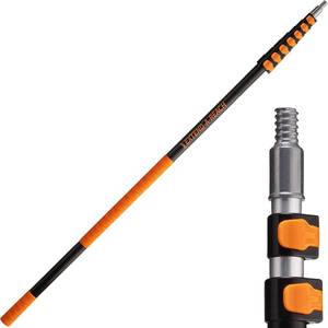 lot 839 image: 5-30 ft Long Telescoping Extension Pole, Multi-Purpose Extended Pole - Retail $110