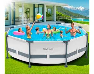 Above Ground Pool,10ft x 30in Frame Deep Swimming Pool-GreyFamily Pool,Large Above Ground Pool Easy Set,1200 Gallon Pool,Outdoor Backyard Pool for Kids,Adults,Pump Not Included - Retail: $0