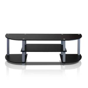 lot 845 image: Furinno Turn-S-Tube Wide TV Entertainment Center  BlackGrey - Retail $162