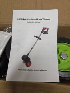 lot 857 image: 2026 Cordless Grass Trimmer 21V with Rechargeable Lithium Battery - Retail $0