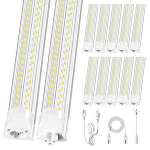 lot 863 image: Super Bright 50W Led Shop Lights 4FT 10-Pack 5000K 7500LM For Garage Shop - Retail $114