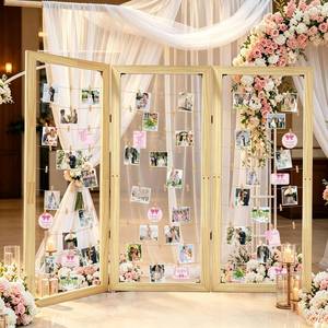 lot 882 image: X-Kingsun 47.2x47.2Inch Photo Display Board for Wedding 2 Panel - Retail $50