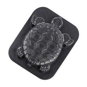 lot 893 image: Stepping Stone Mold Turtle Shaped Concrete Cement Mould DIY Walk Maker Path Maker Mold for Garden Lawn Driveway Paving Paver Black - Retail $36