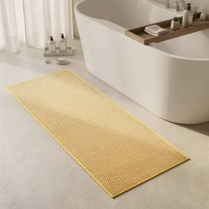 lot 917 image: Triohero Bathroom Runner Rug, Long Bath Mat Washable Thin Quick Dry Low Pile Bathroom Runner Rugs 24 x 60 Non Slip, Yellow 24x60 - Retail $54