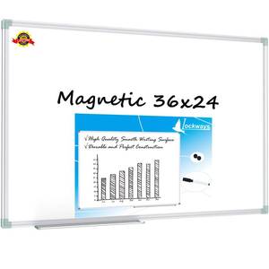 lot 922 image: Lockways Magnetic Dry Erase Board, 36 x 24 Inch Magnetic Whiteboard - Retail $37