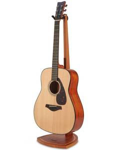 lot 927 image: Guitar Stand, Mahogany Wood Acoustic Guitar Stand Floor with Hanging Yoke - Retail $73