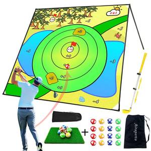 lot 930 image: Airaperto Golf Chipping Game with 80 x 80 Large Battle Practise Mat - Retail $140