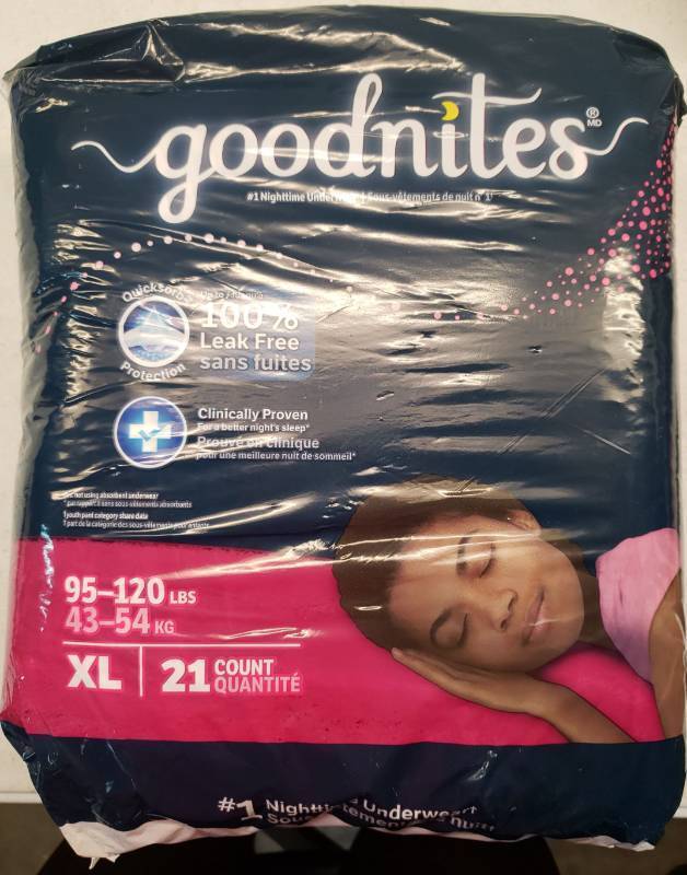 lot 46586 image: Goodnites Nighttime Underwear XL 21 Count - Retail $19