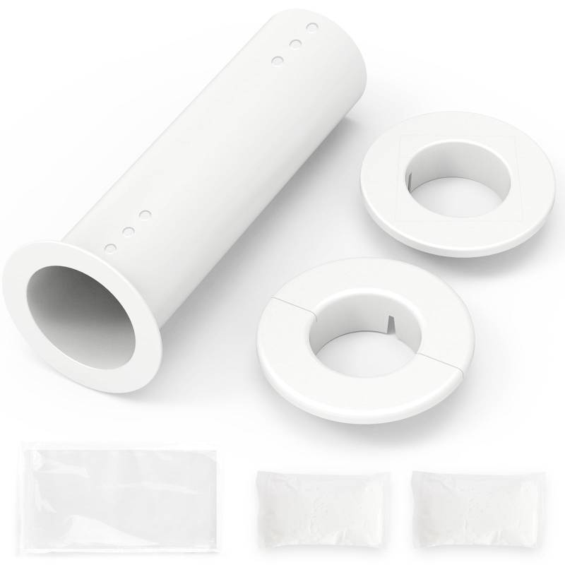 lot 73368 image: Mini Split Cover Wall Sleeve for Air Conditioner Line Set Covers with air Conditioning Filter Cotton for Outside Units AC Sleeve Through The Wall Pipe Accessories (11 inches Length) - Retail $25