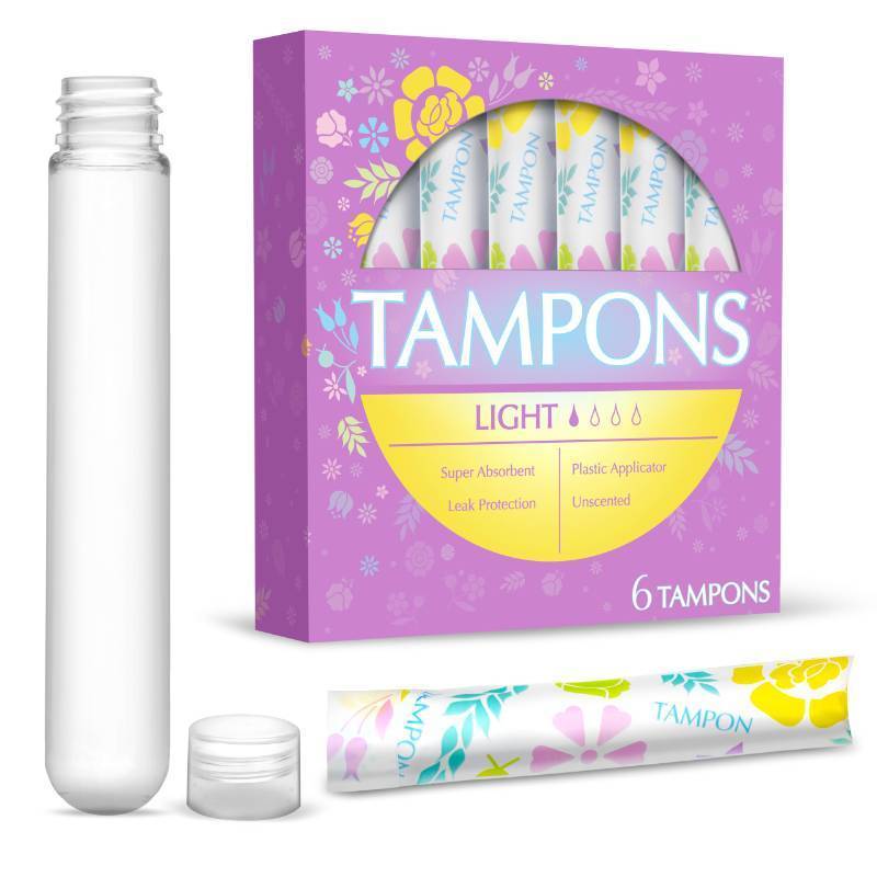 lot 73375 image: Tampon Flasks 6 Pack (9 oz Total) - Hidden Alcohol Travel Flasks for Women - Secret Liquor Containers for Nightclubs, Festivals, Cruises, and Sports Events 5PCS 1.5oz each - Retail $9