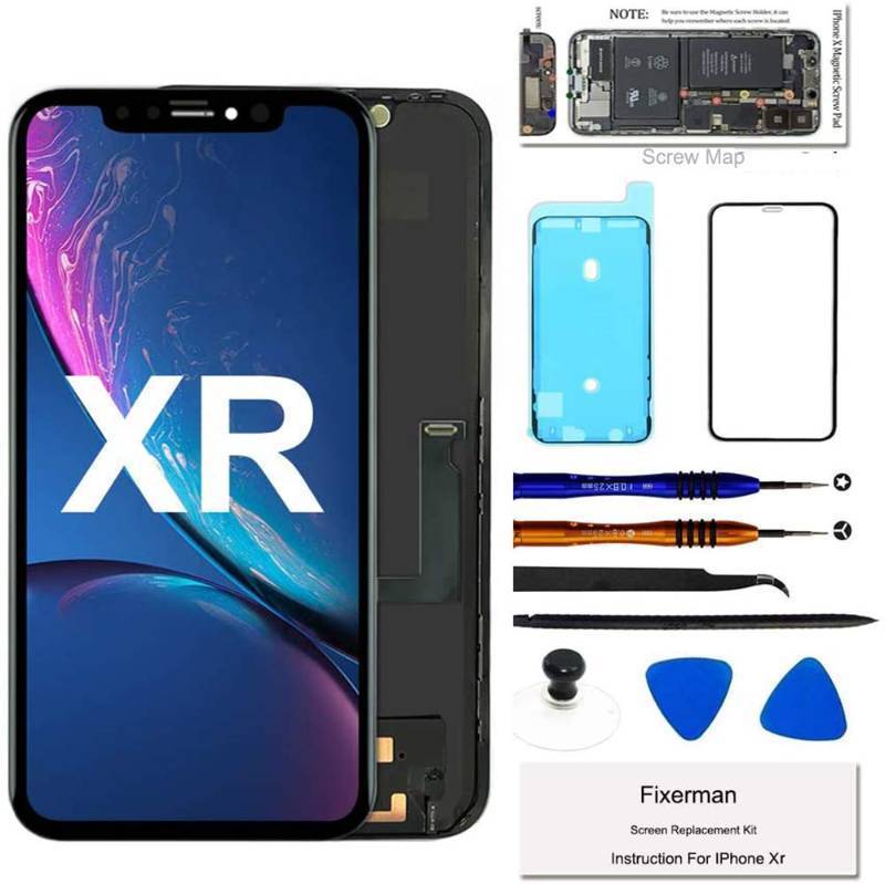 lot 73481 image: iPhone XR Screen Replacement 6.1 inch,LCD Display Touch Screen Digitizer Assembly with Repair Tools, Compatible with Model A1984, A2105, A2106, A2108 - Retail $20