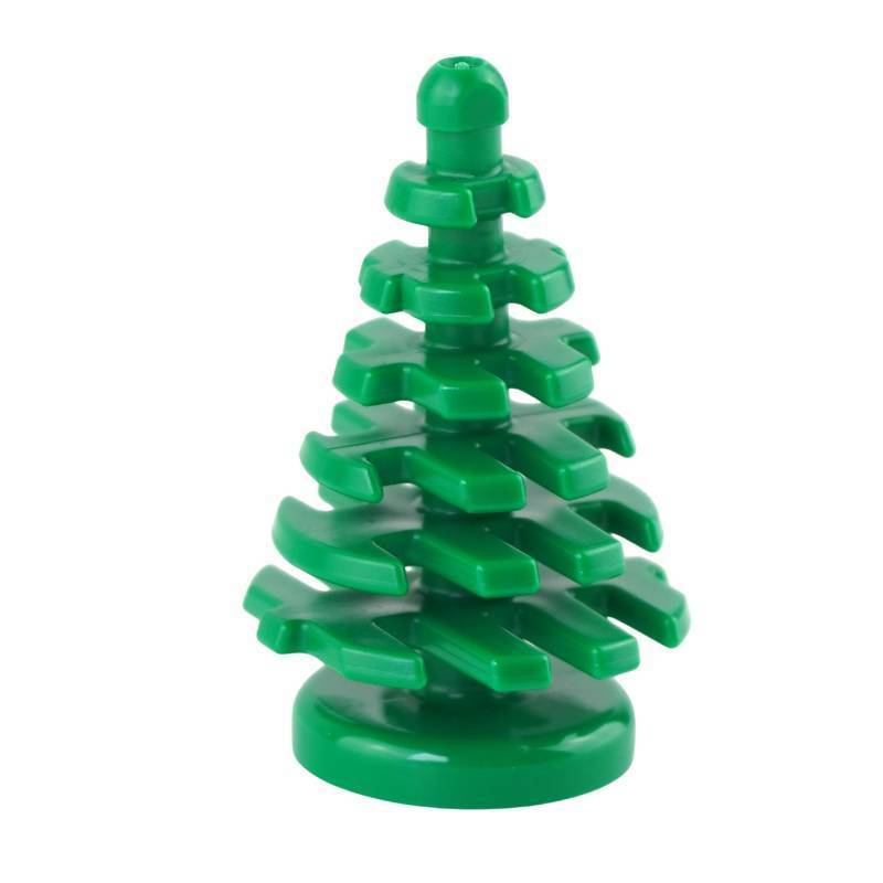 lot 73514 image: LEGO NEW 10 pcs GREEN PINE TREE SMALL 2x2x4 Plant Christmas City Town Building Forest Greenery Foliage Train Pack set boy girl part piece - Retail $14