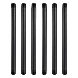 lot 18302 image: 6 Pcs 12 Inch Double Male Threaded Head Pipe Riser - Retail $12