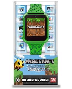 lot 18314 image: Minecraft Interactive Watch Touch Screen Camera Video Recorder Alarm Calculator Games Pedometer - Retail $30