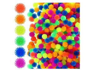 lot 18322 image: 24Pcs Spiky Small Porcupine Balls Mini Stress Sensory Hedge Balls - Retail $10