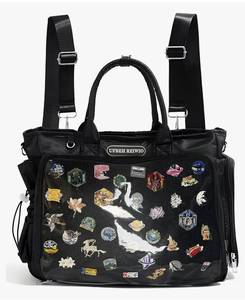 lot 18328 image: Large Ita Backpack Shoulder Tote Bag Crossbody Handbag Black (sticker not included) - Retail $36