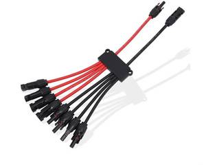 lot 18337 image: Solar Parallel Connectors MC4 Solar Cable Splitter Y Branch 10AWG FMMMMMFFFF - Retail $22
