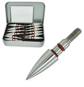 lot 18370 image: 12pcs Field Points Archery Arrow Tips 100-200 Grain 516 inch Screw - Retail $10