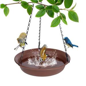 lot 18373 image: Hanging Bird Bath for Outside, VUWEZ Hanging Birdbath & Bird Feeder for Outdoors, Birds Water Wild Feeders Tray Bowl Accessories for Outdoor, Small Large Birdbaths Bowls for Garden Balcony Decoration - Retail $10