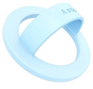 lot 18390 image: Magnetic Silicone Ring Grip Phone Holder, Strong Magnetic Attraction, Comfy and Portable, Removable Finger Loop Grip for Magsafe Phone Case (Light Green) - Retail $12