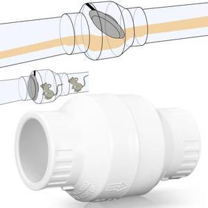 lot 18405 image: 1 Pcs 1-12 PVC Check Valve Slip Swing No Spring Silent White - Retail $30