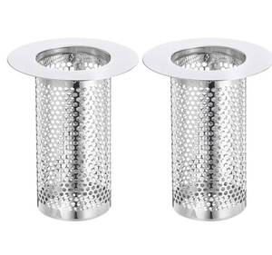 lot 18422 image: 2 Pack Shower Drain Strainer 3.1 x 2.2 Stainless Steel Floor Drain - Retail $17